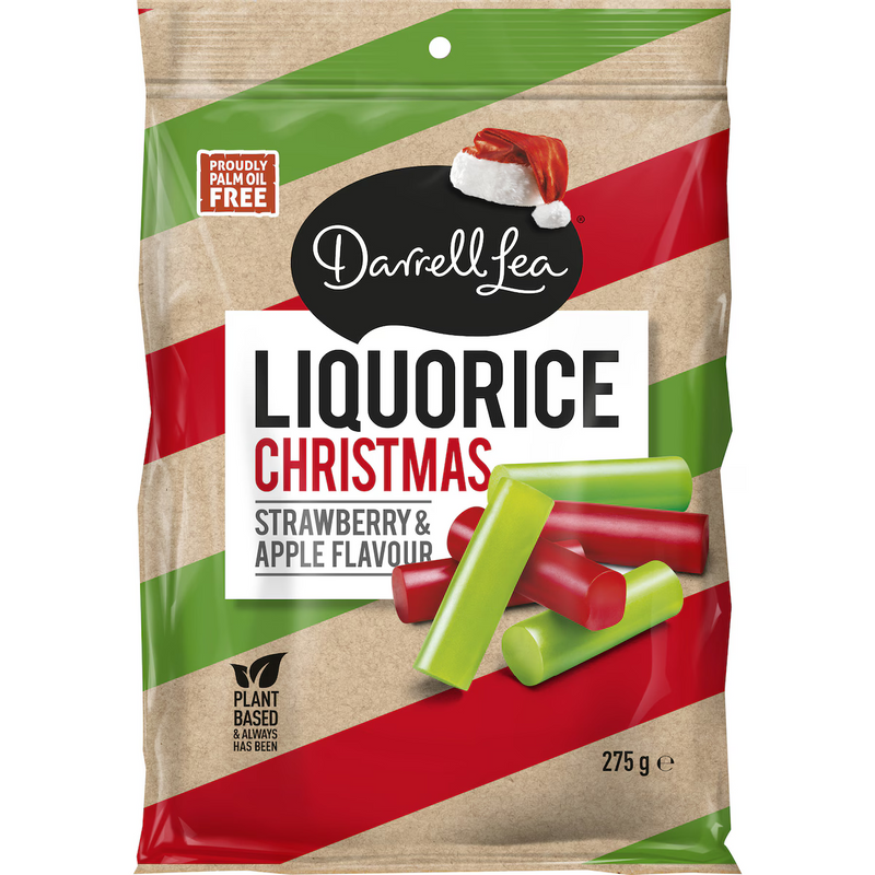 Darrell Lea Christmas Liquorice Straberry & Apple 275g