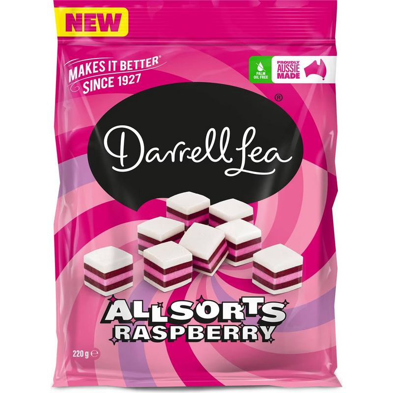 Darrell Lea Allsorts Raspberry 220g