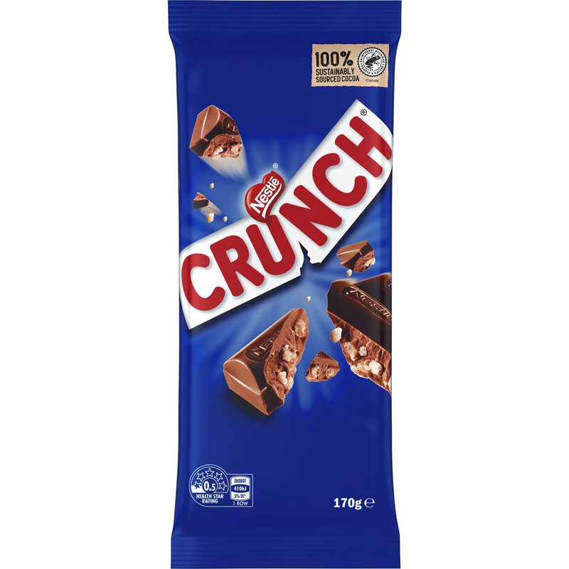 Nestle Crunch Milk Chocolate Block 170g