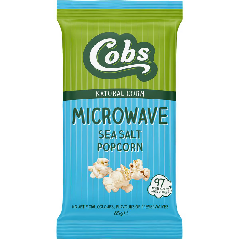 Cobs Microwave Pop Corn Sea Salt 85g