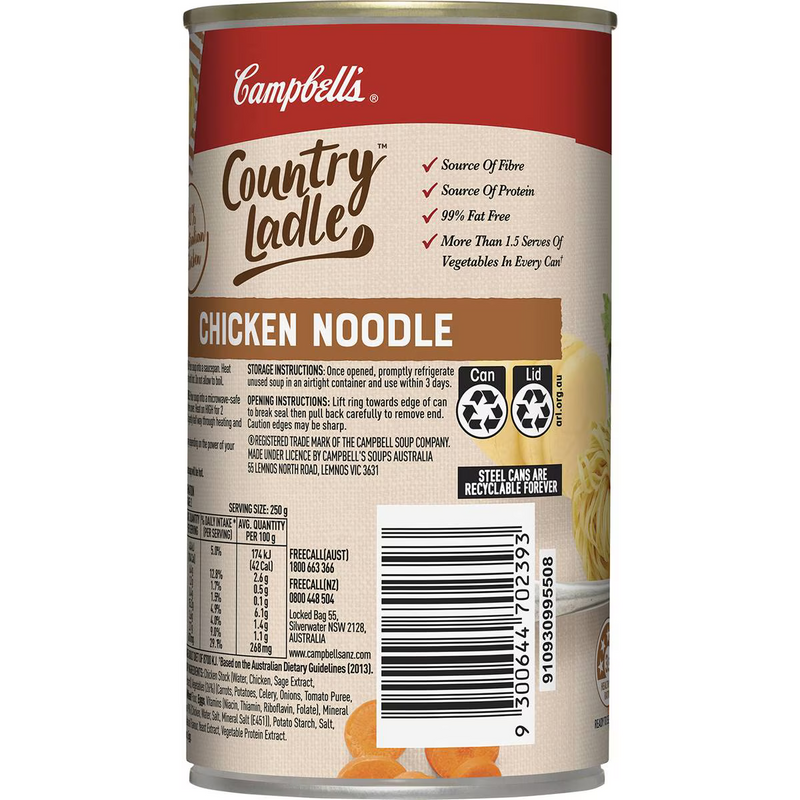 Campbell's Country Ladle Soup Chicken Noodle 500g