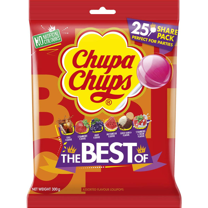 Chupa Chups Lollipops Best Of 25 Pack 300g