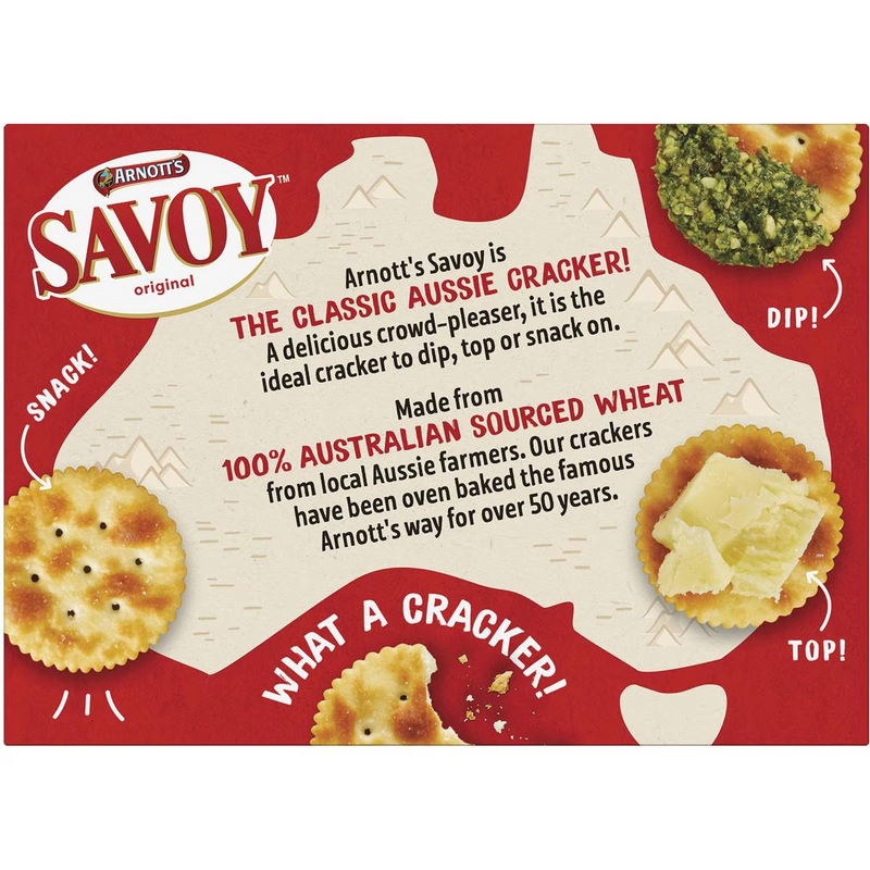 Arnott's Savoy Original Crackers 225g