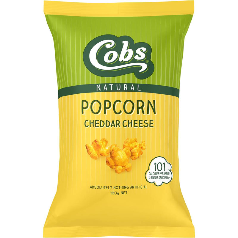 Cobs Natural Popcorn Cheddar Cheese 100g