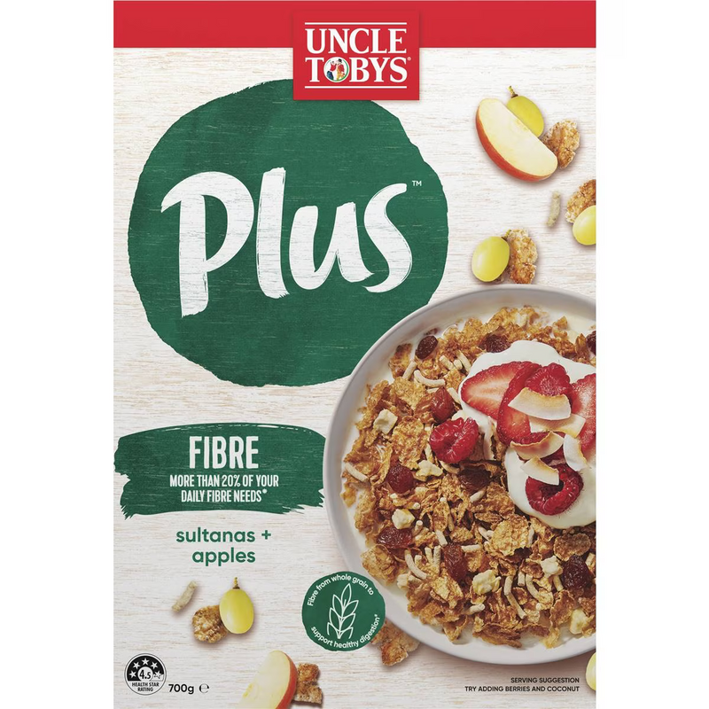 Uncle Tobys Plus Fibre Cereal 700g