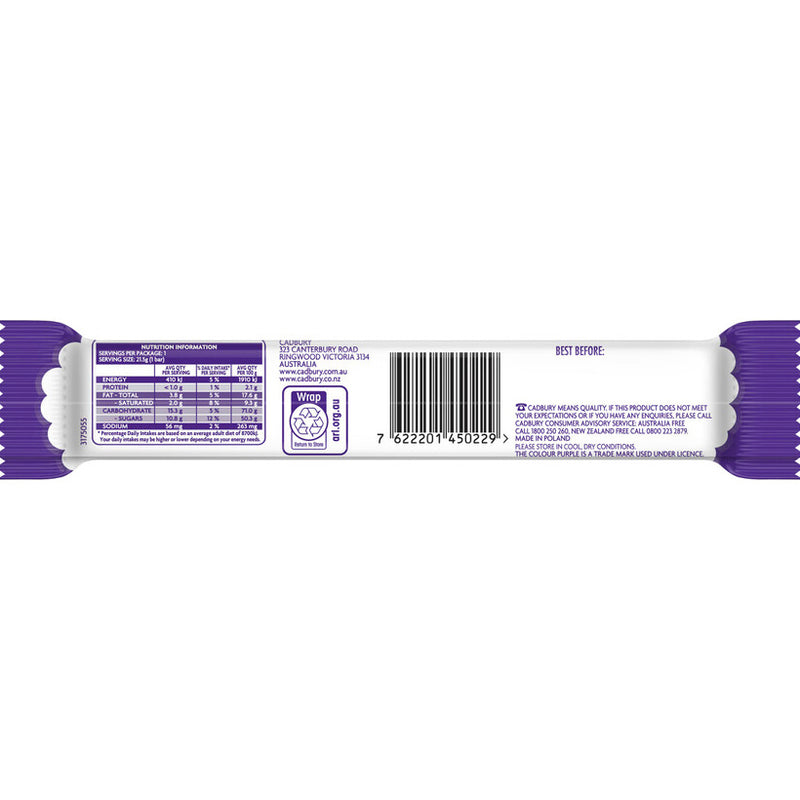 Cadbury Curly Wurly Milk Chocolate Bar 21.5g