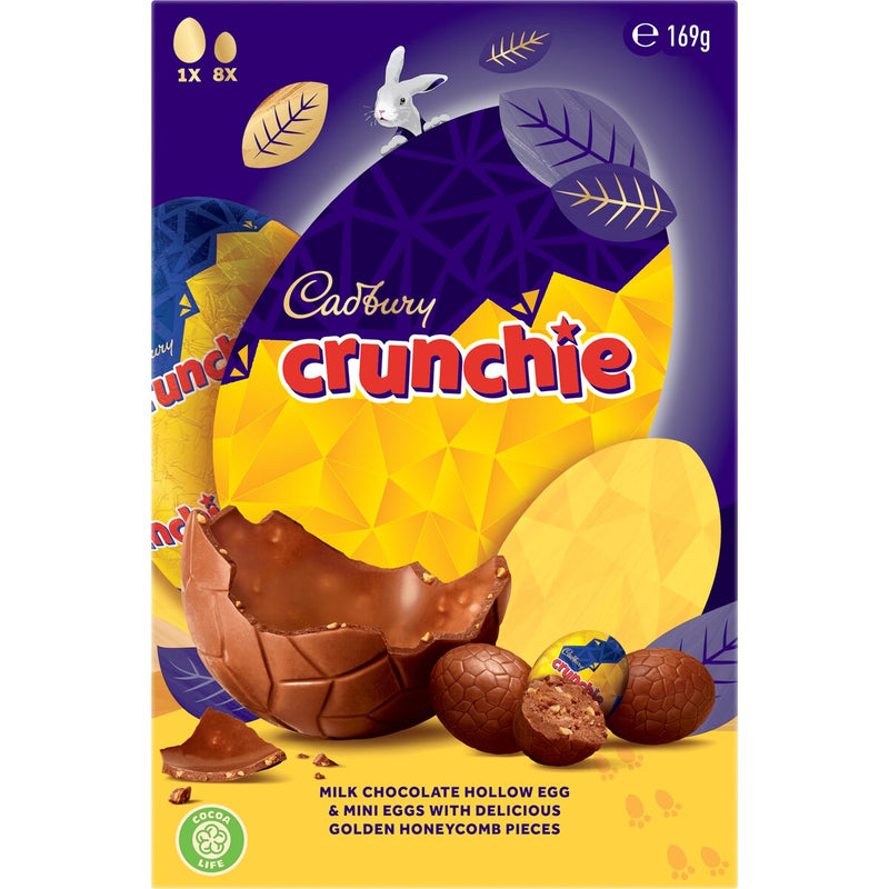 Cadbury Crunchie Chocolate Easter Egg Gift Box 169g