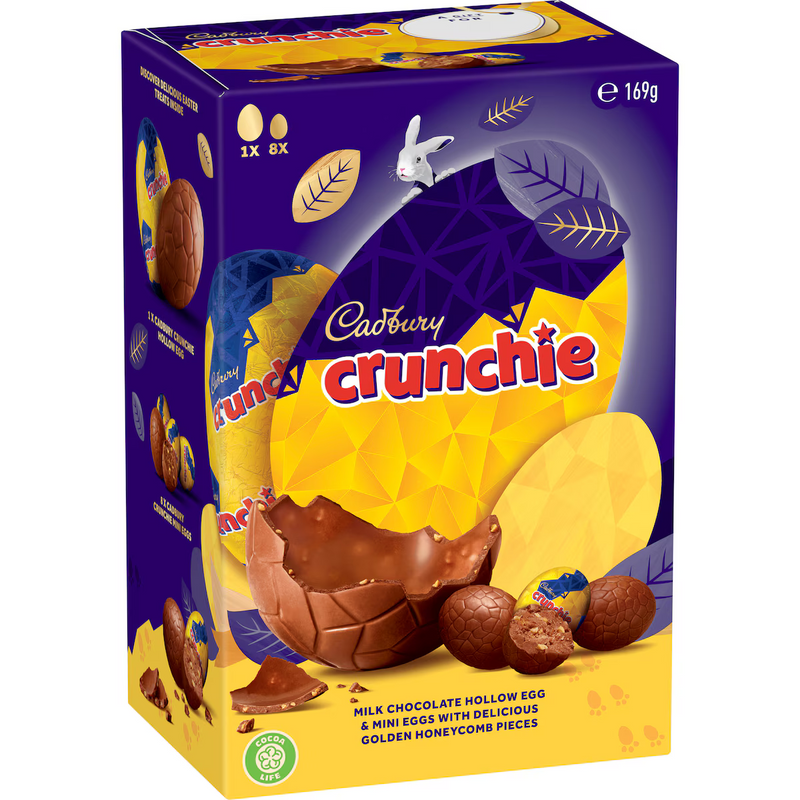 Cadbury Crunchie Chocolate Easter Egg Gift Box 169g