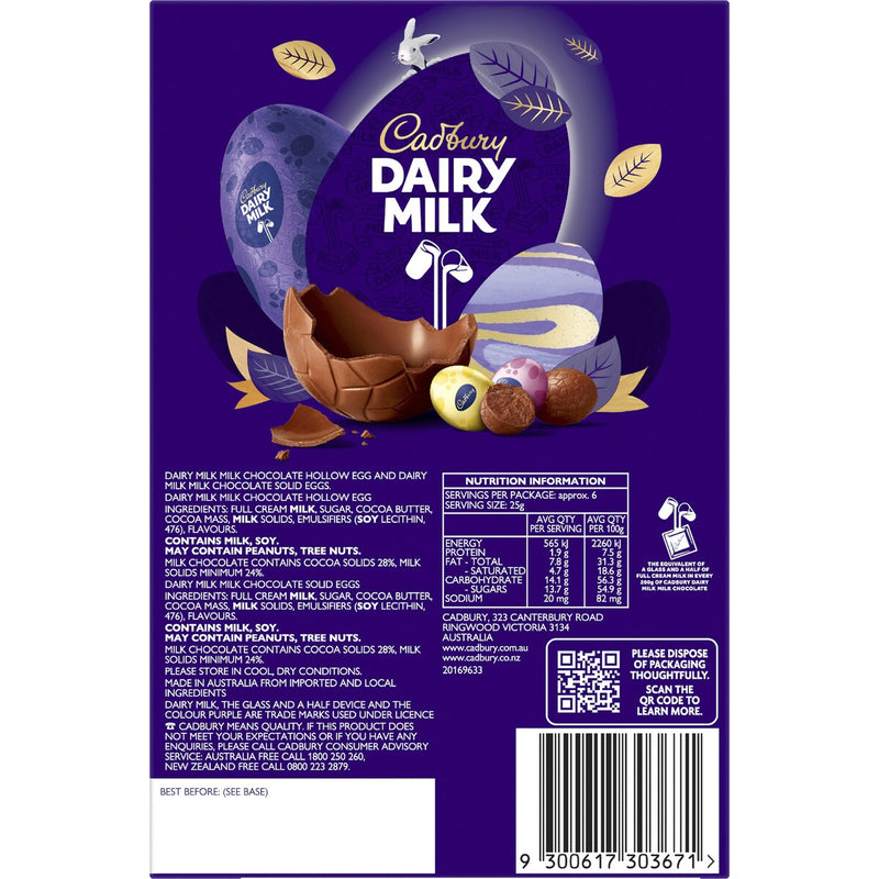 Cadbury Dairy Milk Chocolate Easter Egg Gift Box 168g