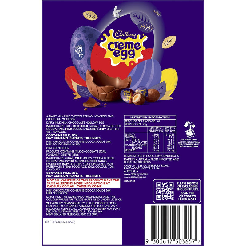 Cadbury Creme Egg Chocolate Easter Gift Box 170g