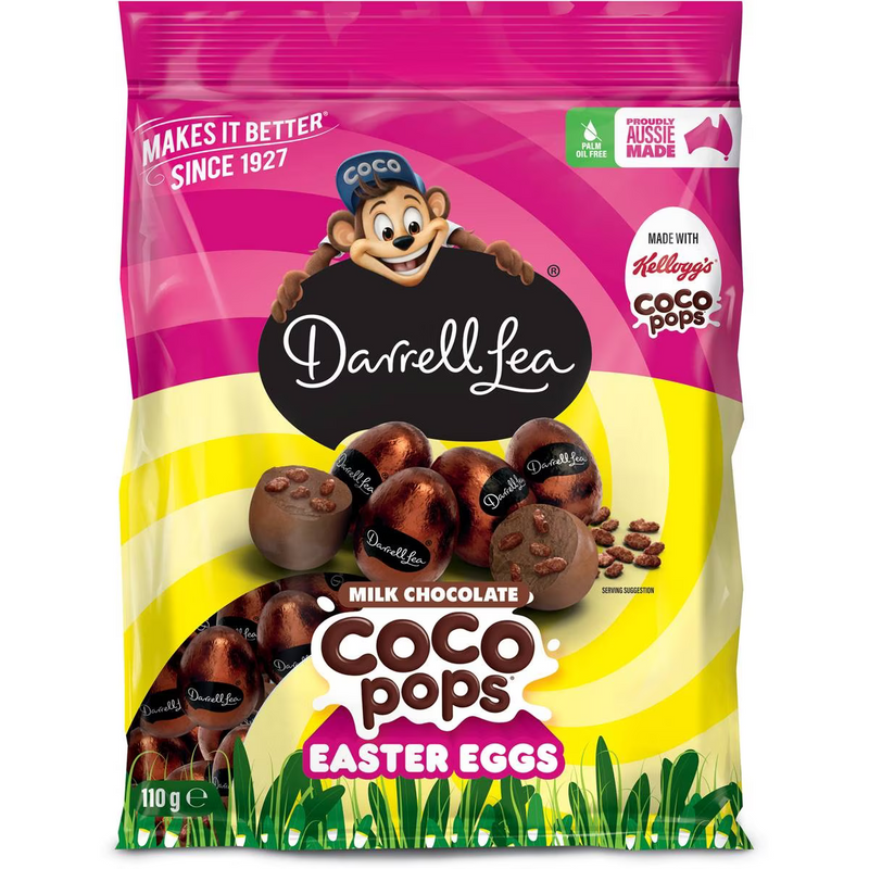 BB 8/24 | Darrell Lea Cocoa Pops Easter Eggs 110g