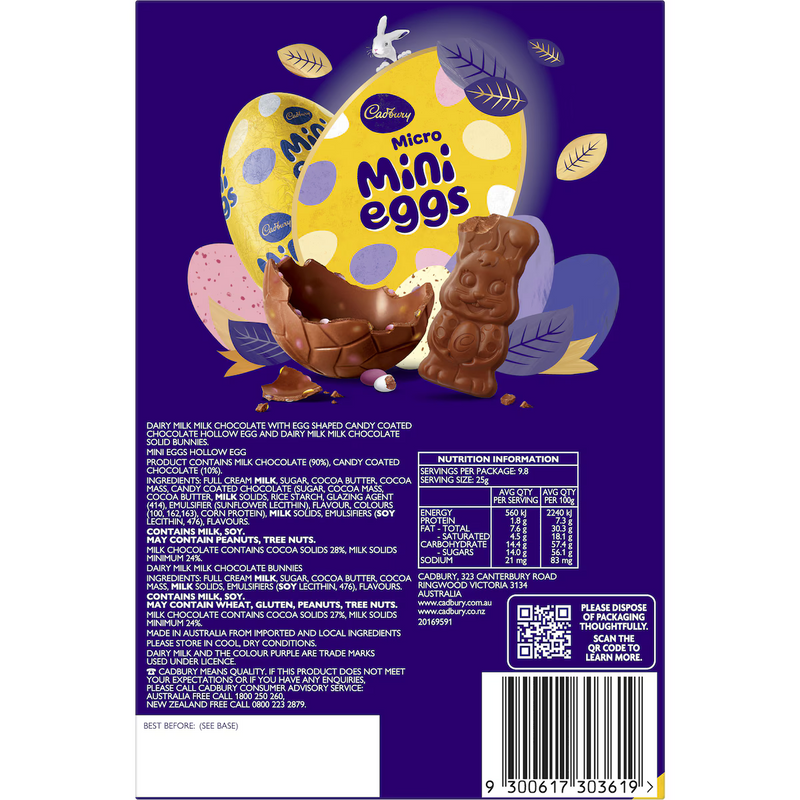 Cadbury Easter Milk Chocolate Mini Eggs & Bunnies Gift Box 246g