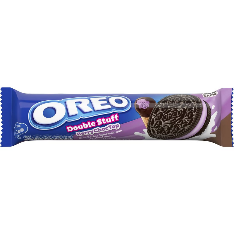 Oreo Double Stuff Berry Choc Top Cookies 131g