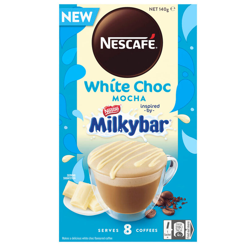 Nescafe White Choc Milkybar Mocha 8 Pack 140g