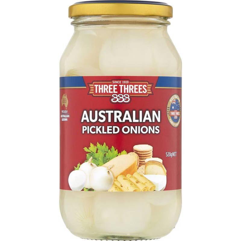 Three Threes Australian Pickled Onions 520g