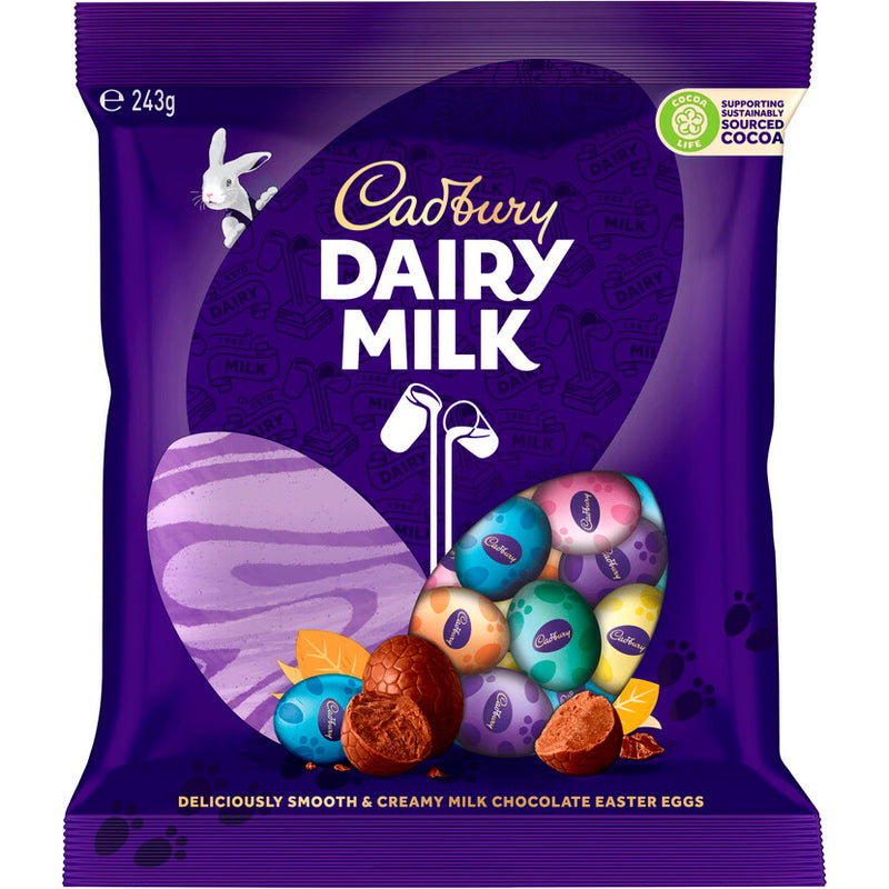 Cadbury Dairy Milk Easter Chocolate Eggs Bag 243g