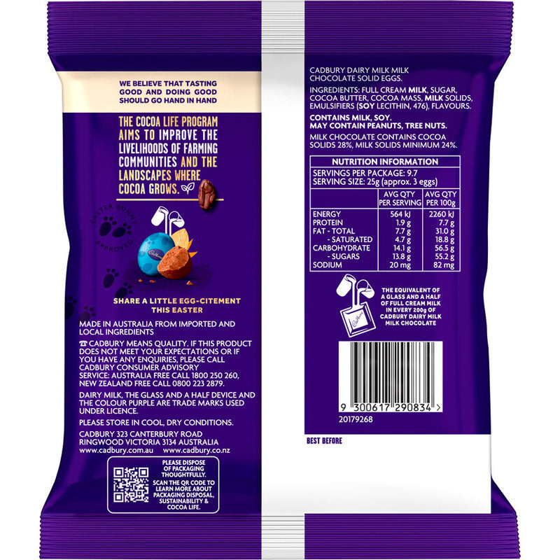 Cadbury Dairy Milk Easter Chocolate Eggs Bag 243g