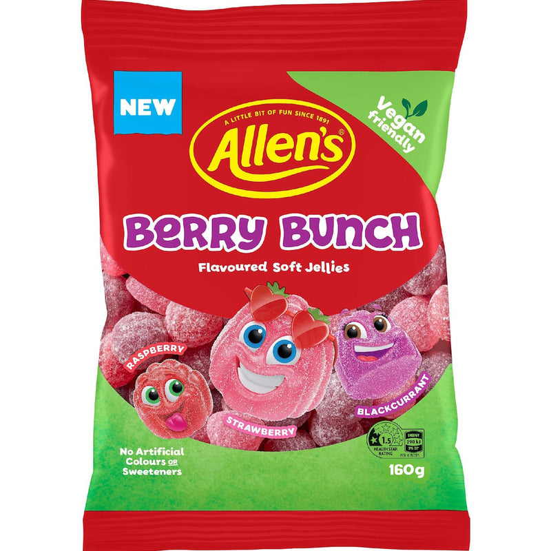 Allen's Berry Bunch Flavoured Soft Jellies 160g