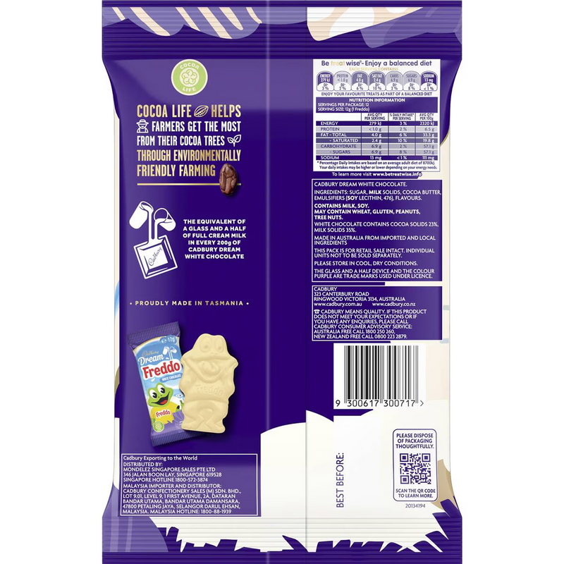 Cadbury Dream Freddo White Chocolate Sharepack 12 Pack 144g