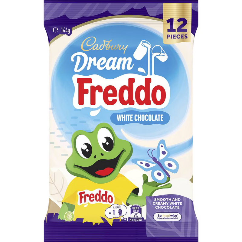 Cadbury Dream Freddo White Chocolate Sharepack 12 Pack 144g