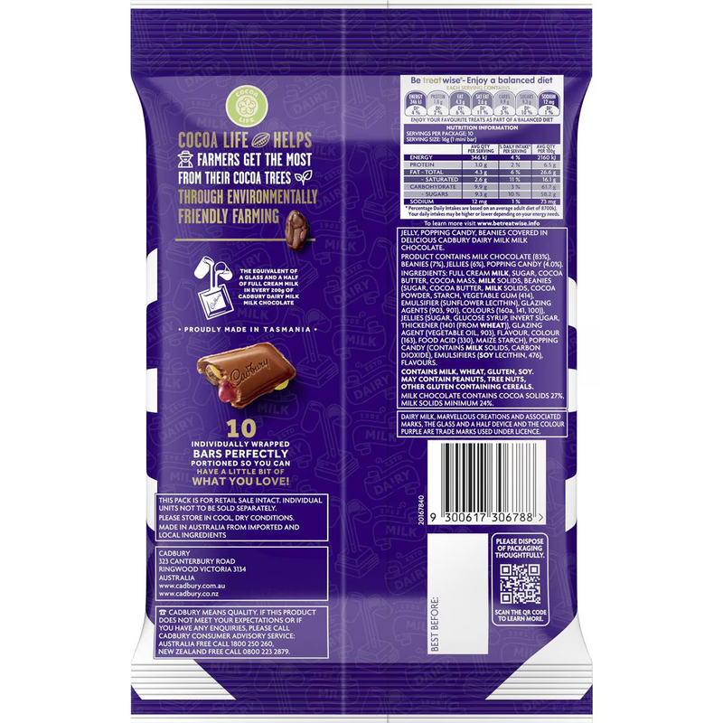 Cadbury Dairy Milk Chocolate Marvellous Creations Sharepack 10 Pack 160g