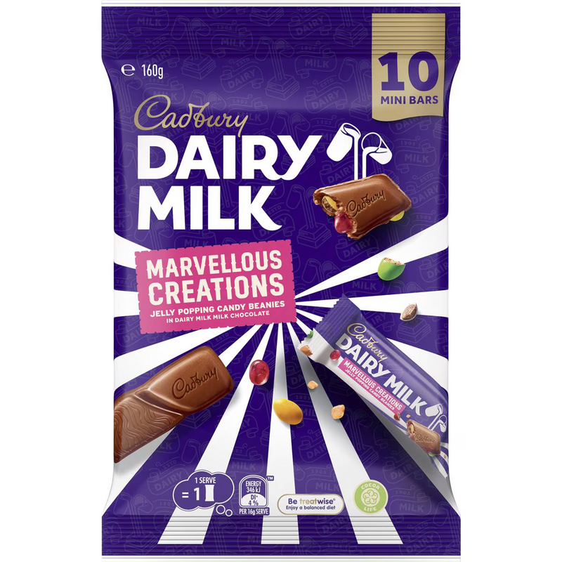 Cadbury Dairy Milk Chocolate Marvellous Creations Sharepack 10 Pack 160g