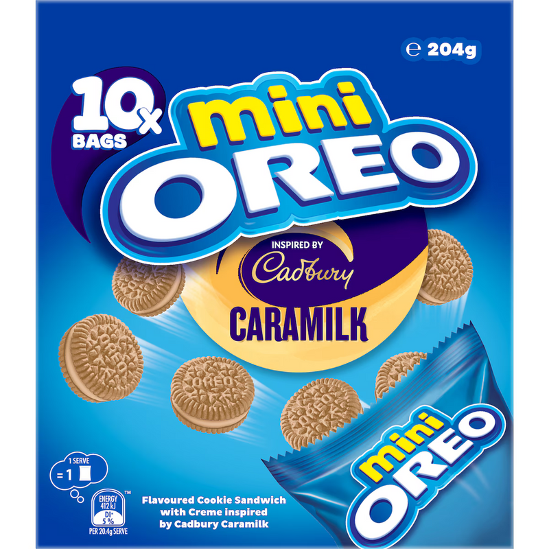 Oreo Mini Caramilk 10 Bags 204g