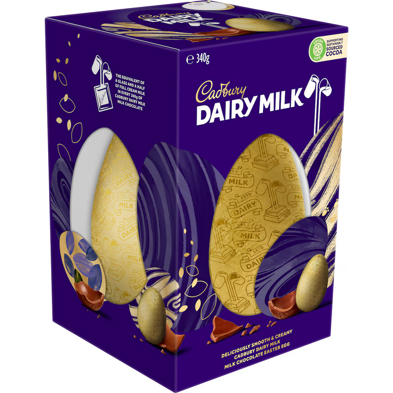 Cadbury Chocolate Large Easter Egg Gift Box 340g