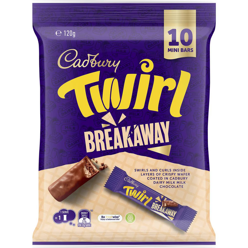 Cadbury Twirl Breakaway Sharepack 10 Pack 120g