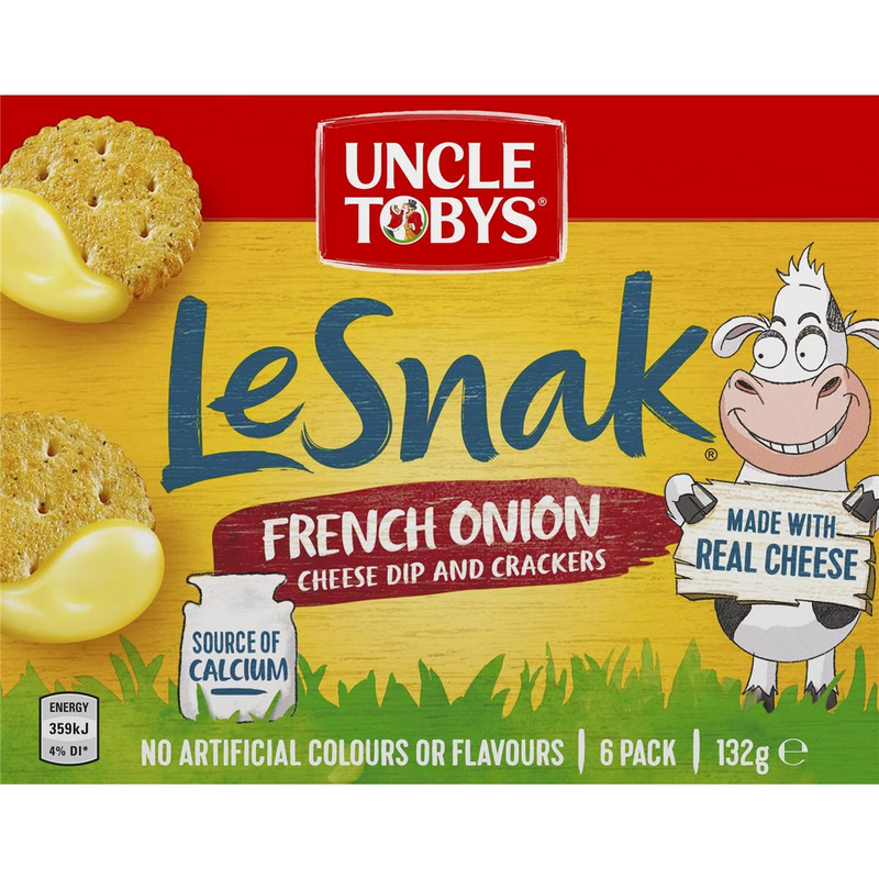 Uncle Tobys Le Snak French Onion 132g