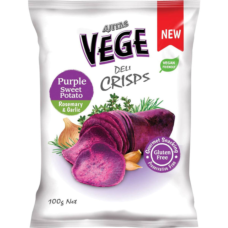 Ajitas Vege Chips Deli Crisps Purple Sweet Potato 100g