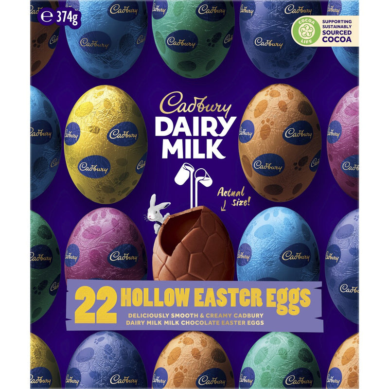 Cadbury Dairy Milk 22 Hollow Easter Eggs 374g