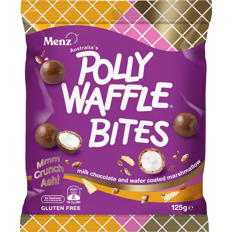 Menz Polly Waffle Bites 125g