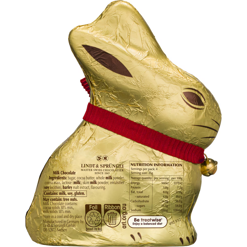 Lindt Gold Easter Bunny Milk Chocolate 100g