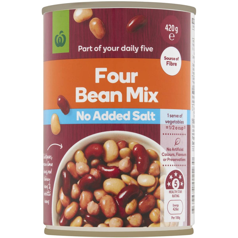 Edgell Four Bean Mix No Added Salt 400g