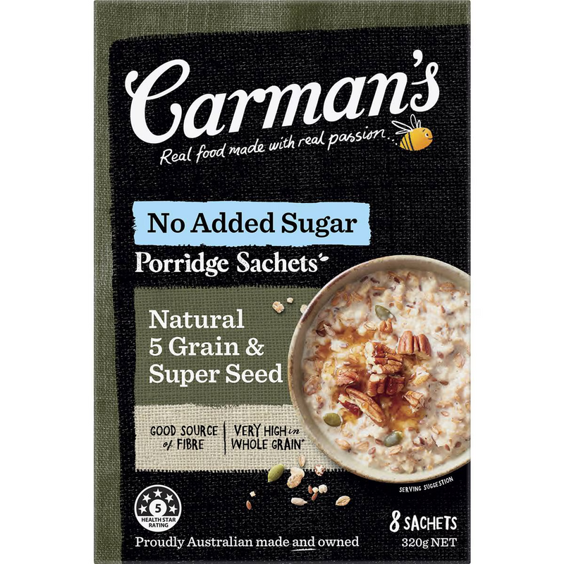 Carman's Porridge Sachets 5 Grain Superseed 320g