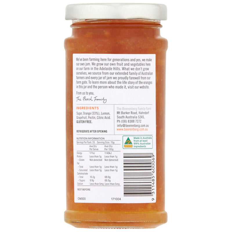 Beerenberg Australian Orange Marmalade 300g