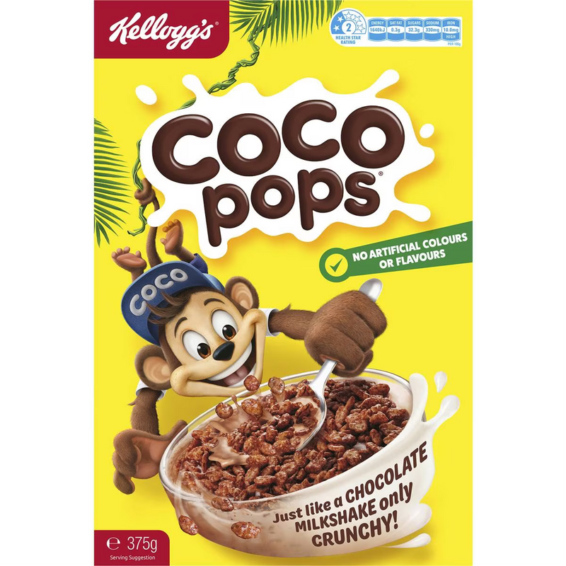 Kellogg's Coco Pops Breakfast Cereal 375g