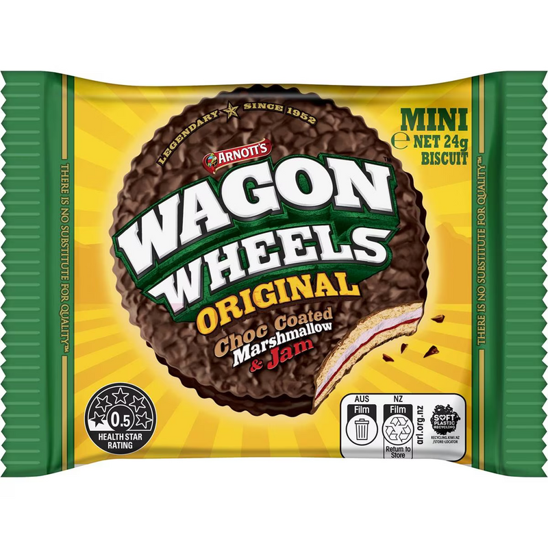 Arnott's Wagon Wheels Biscuits Multipack 8 Pack 190g