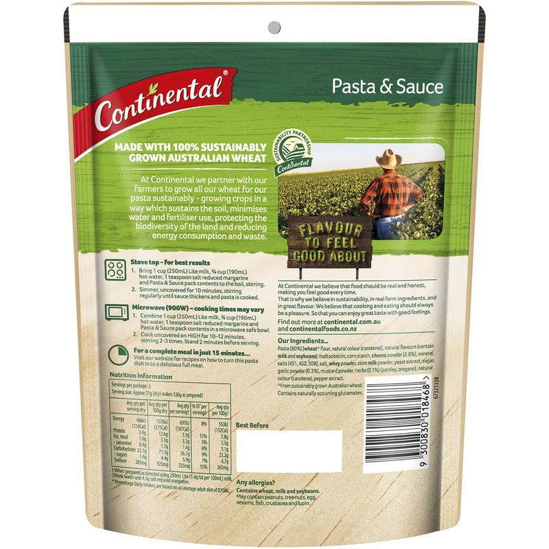 Continental Pasta & Sauce Alfredo Garlic & Herb 85g