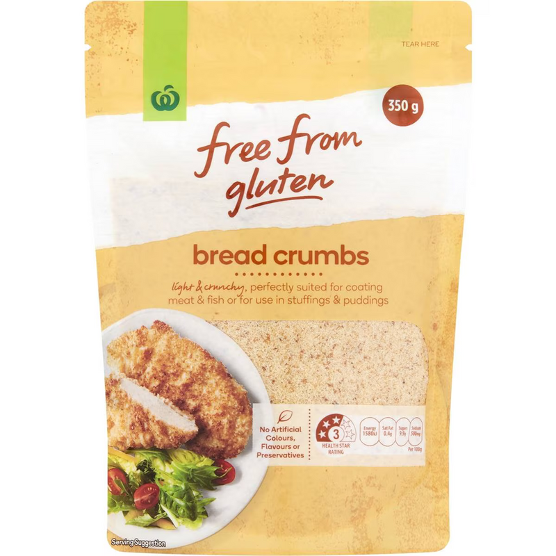 Woolworths Free From Gluten Breadcrumbs 350g