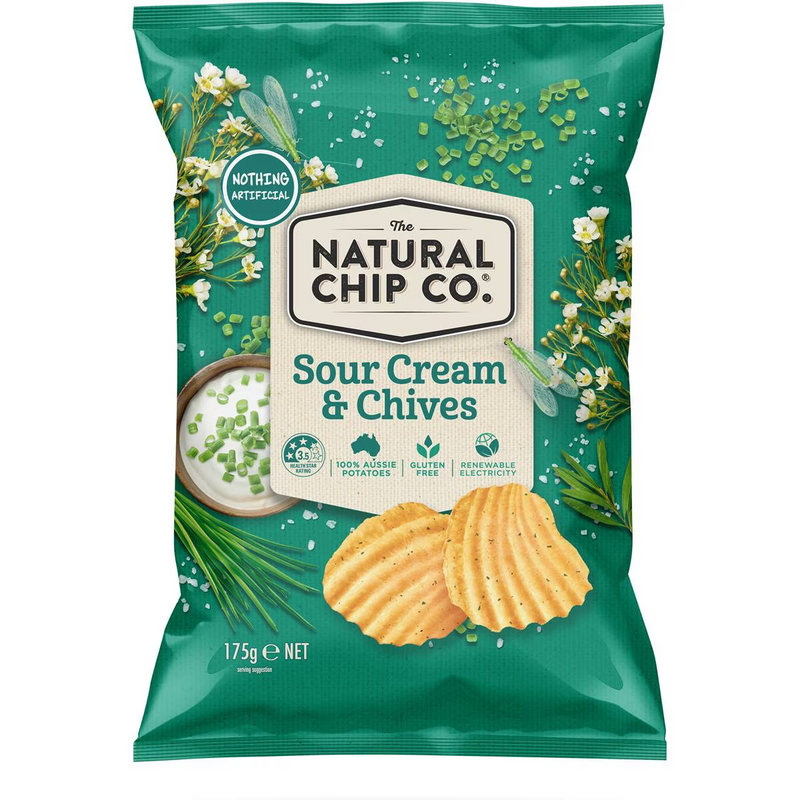 The Natural Chip Co. Sour Cream & Garden Chives 175g