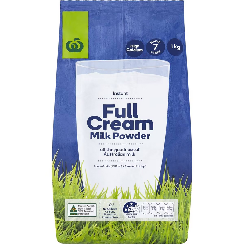 Woolworths Full Cream Milk Powder 1kg