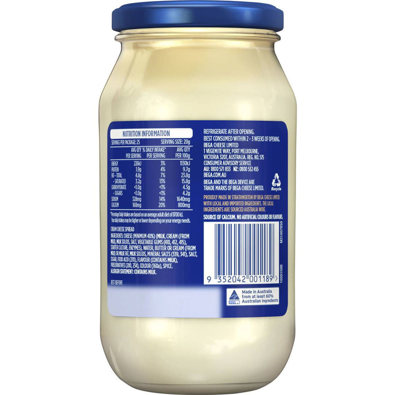 Bega Cream Cheese Spread Bold 500g