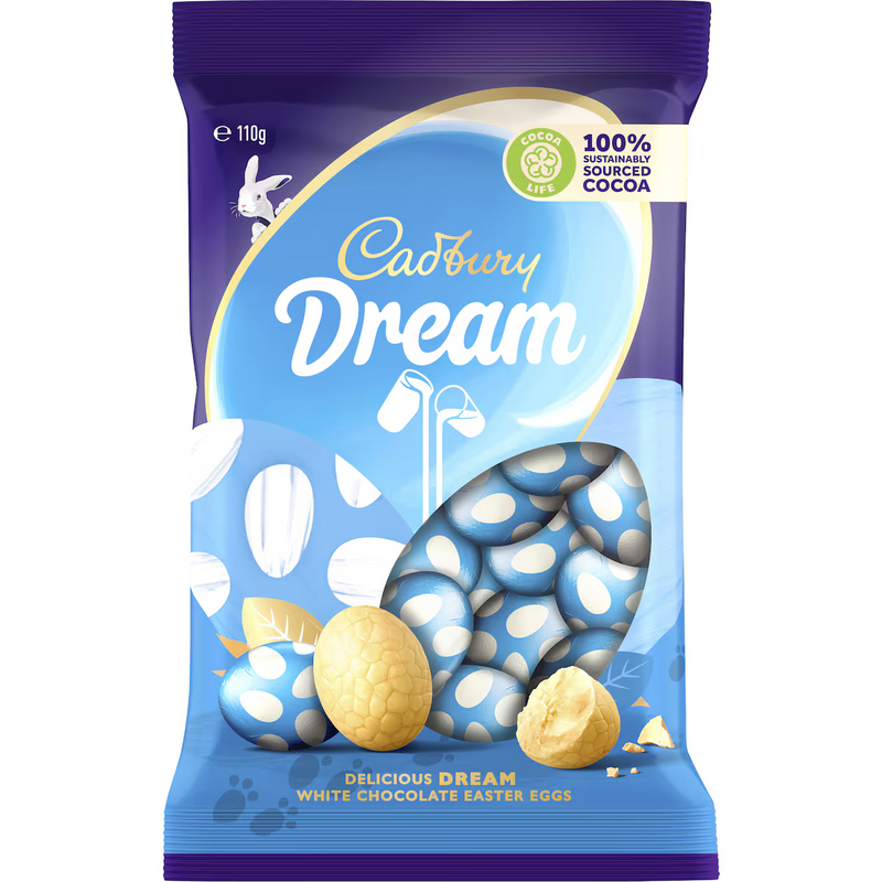 Cadbury Dream White Chocolate Easter Egg Bag 110g