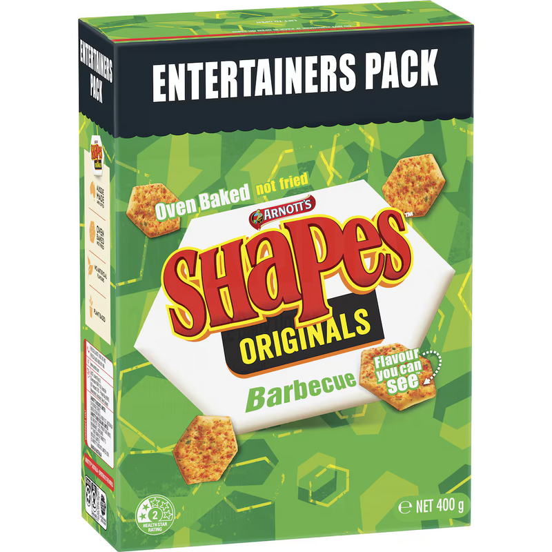 Arnott's Shapes Originals Barbecue Entertainers Pack 400g