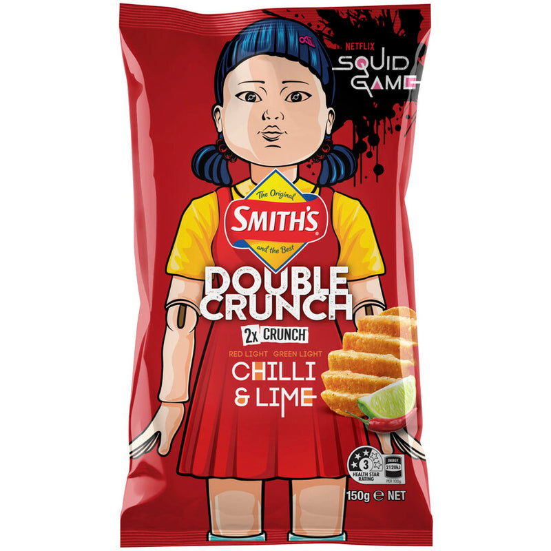 Smith's Double Crunch Chilli & Lime Squid Game Potato Chips 150g