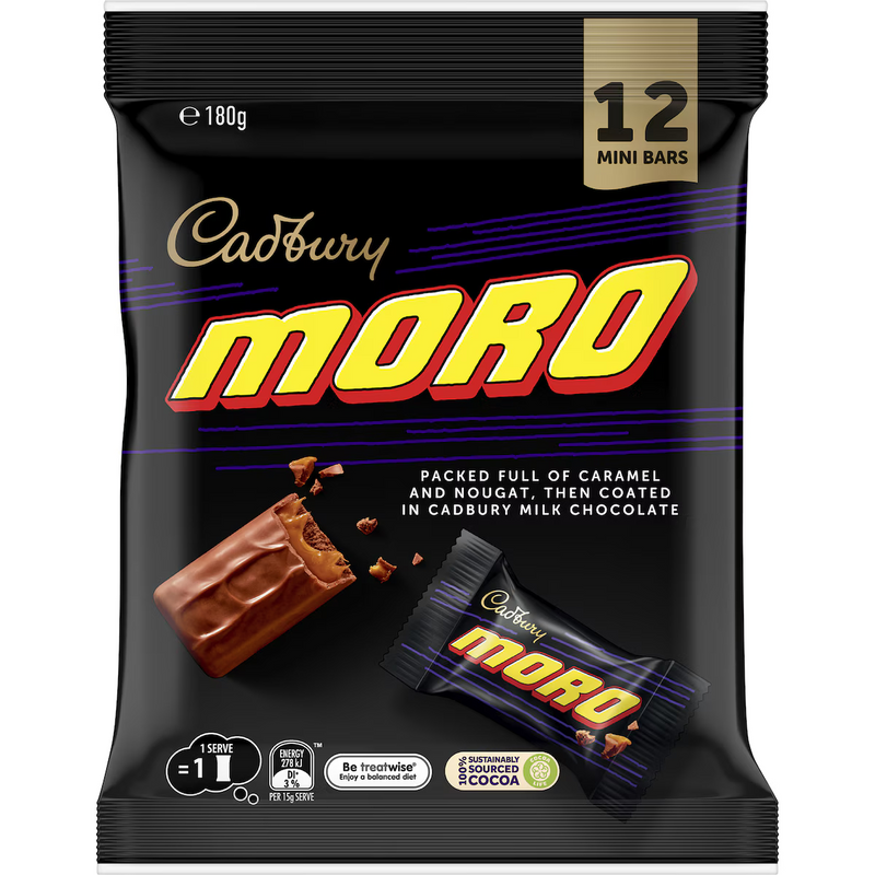 Cadbury Moro Chocolate Sharepack 12 Pack 180g