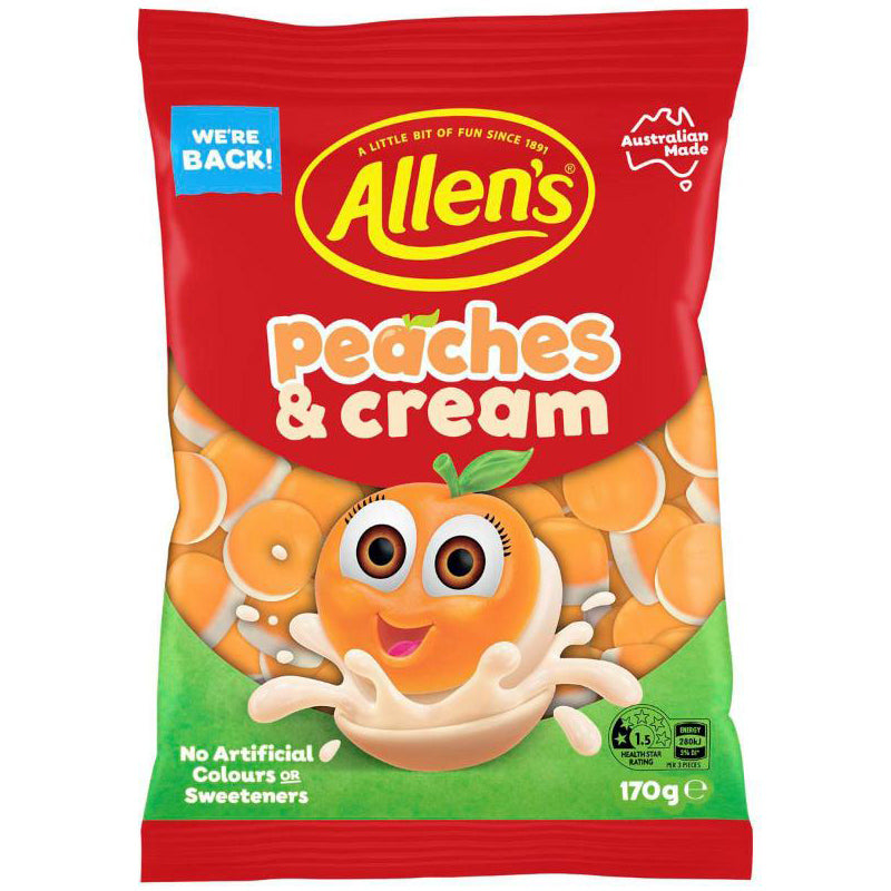 Allen's Peaches & Cream Lollies 170g