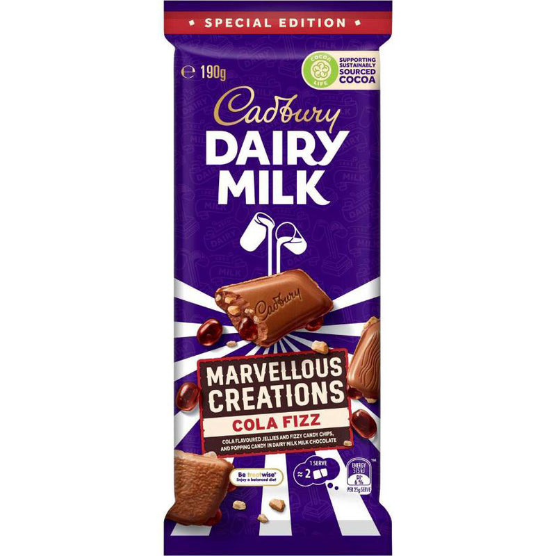 Cadbury Dairy Milk Marvellous Creations Cola Fizz Block 190g